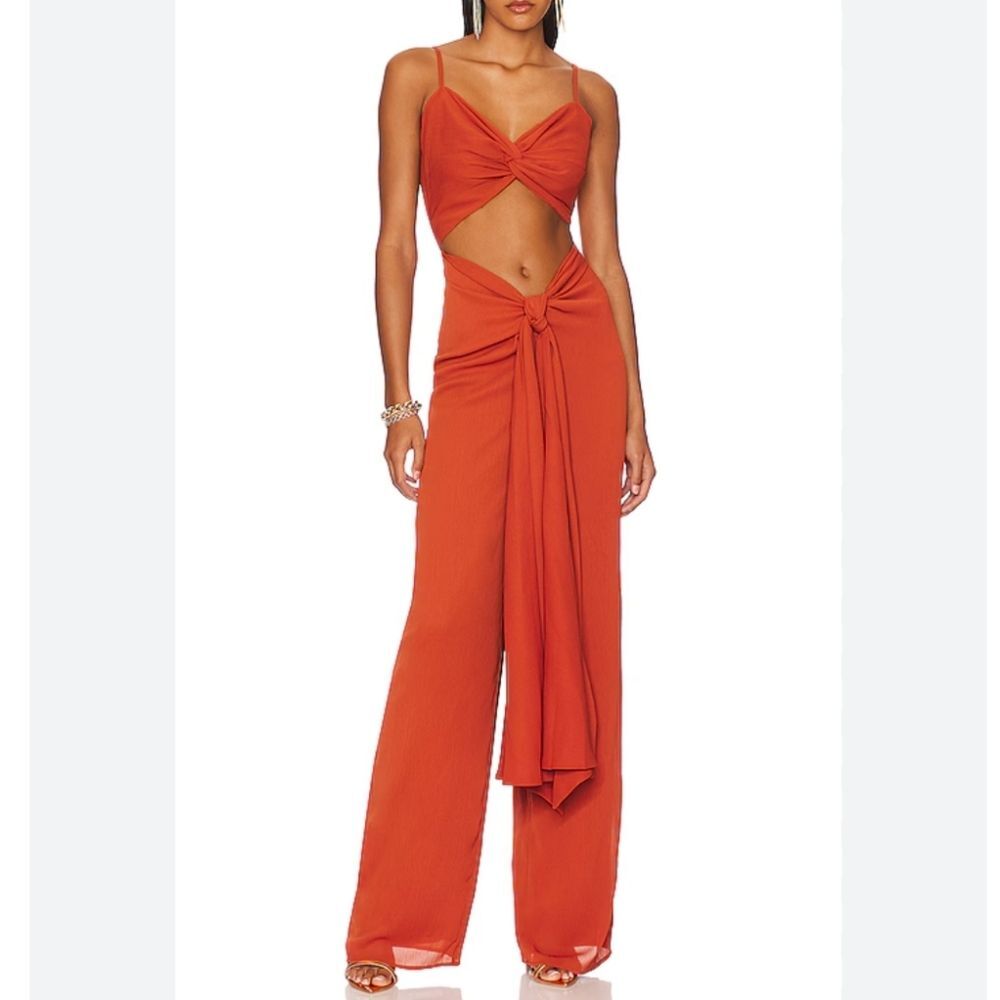 Andrea Iyamah Elegant Orange Jumpsuit